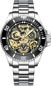 Automatic Watches for Men - Mechanical Self-Winding,Skeleton Dial, 30 ATM Waterproof, with Stainless Steel Band,Wrist Watch - Men's Stylish Gift