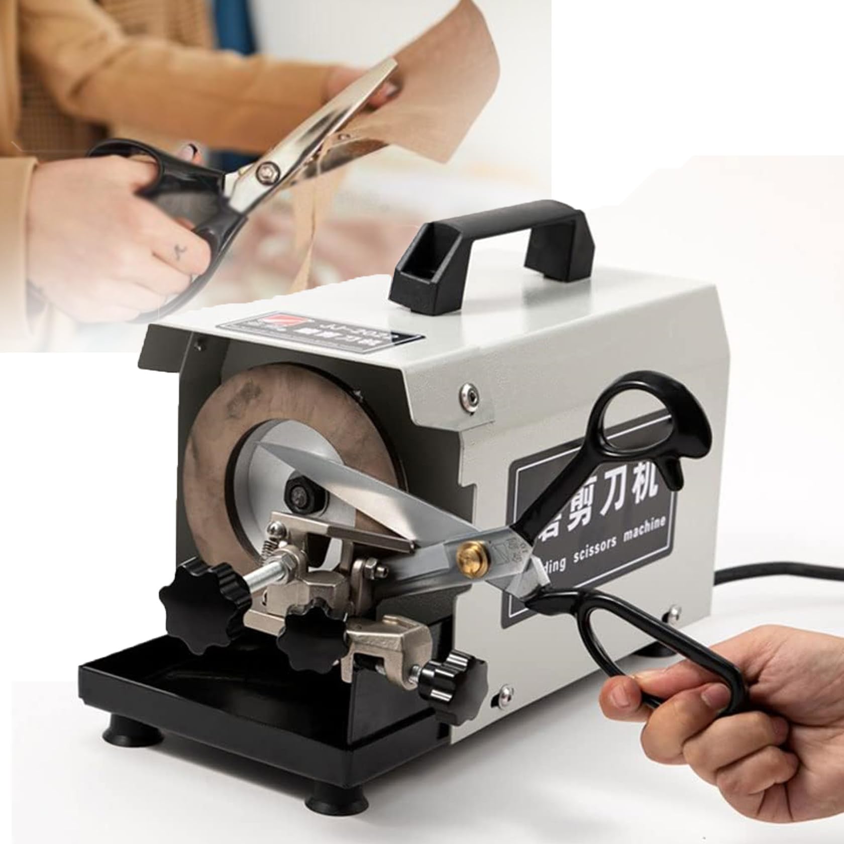 220w Electric Scissors Sharpener 2800 rpm Universal Industrial Knife Sharpener Width 50mm Scissors Sharpener for Tailor Kitchen Clothing