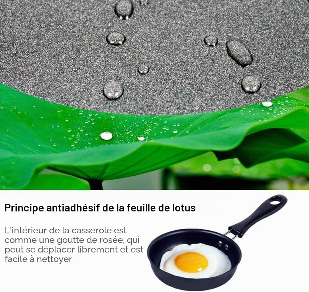 Mini Poêle à Frire Antiadhésive - Poignée Isolante - Idéale pour Œufs, Bacon, Omelettes - Cuisine Pratique - Maison Mini Poêle à Frire Antiadhésive - Poignée Isolante - Idéale pour Œufs, Bacon, Omelettes - Cuisine Pratique - Maison