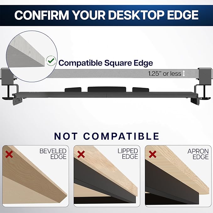 Bandeja Deslizable para Teclado y Mouse Bajo Escritorio 86 x miniatura 8