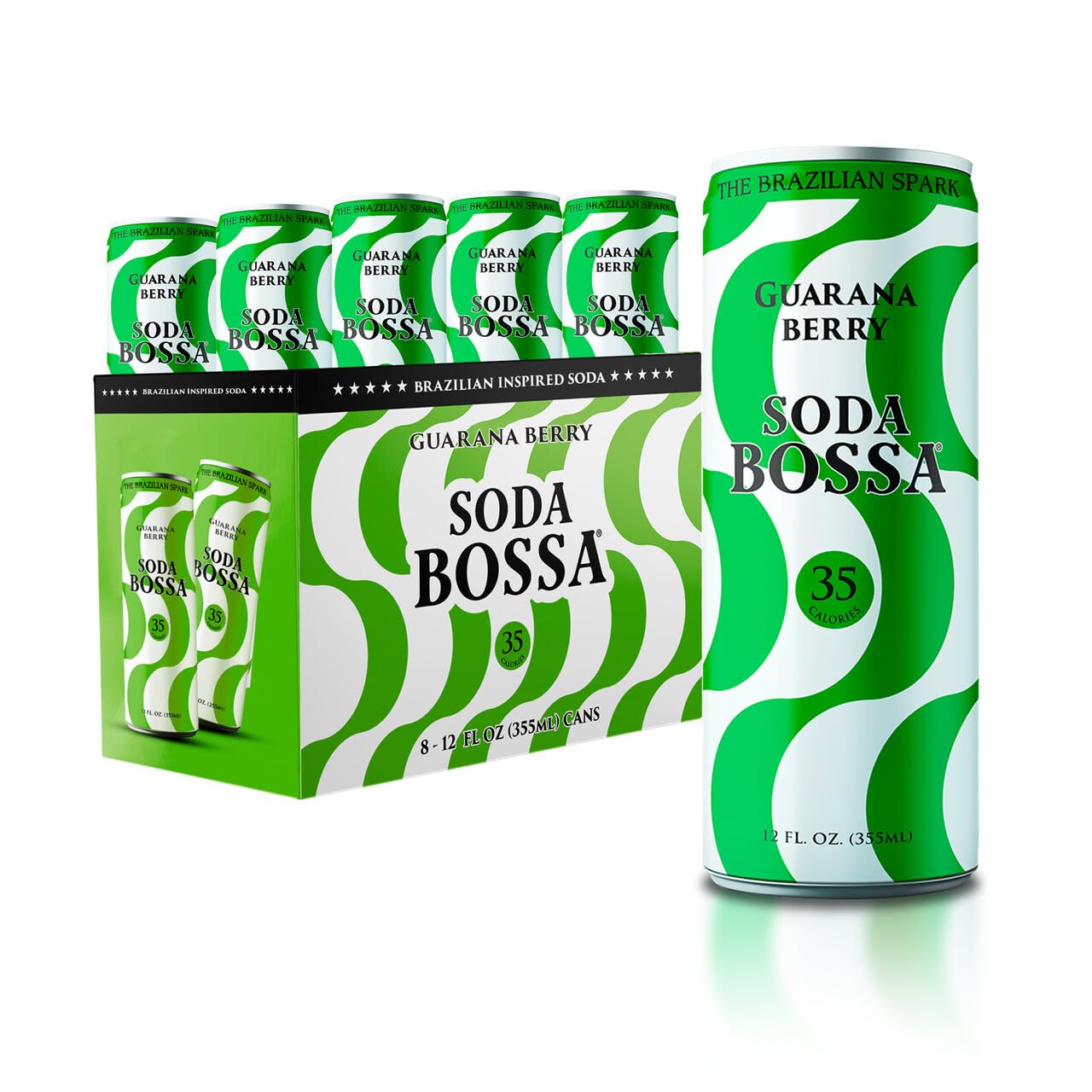Amazon.com : Soda Bossa Sparkling Soda, Guarana Flavor, Low