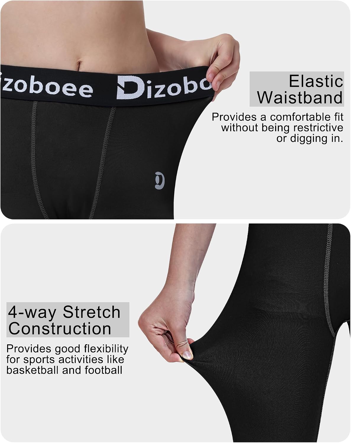 Boys Compression Pants Leggings Tights for Sports Youth Kids Athletic Basketball Base Layer