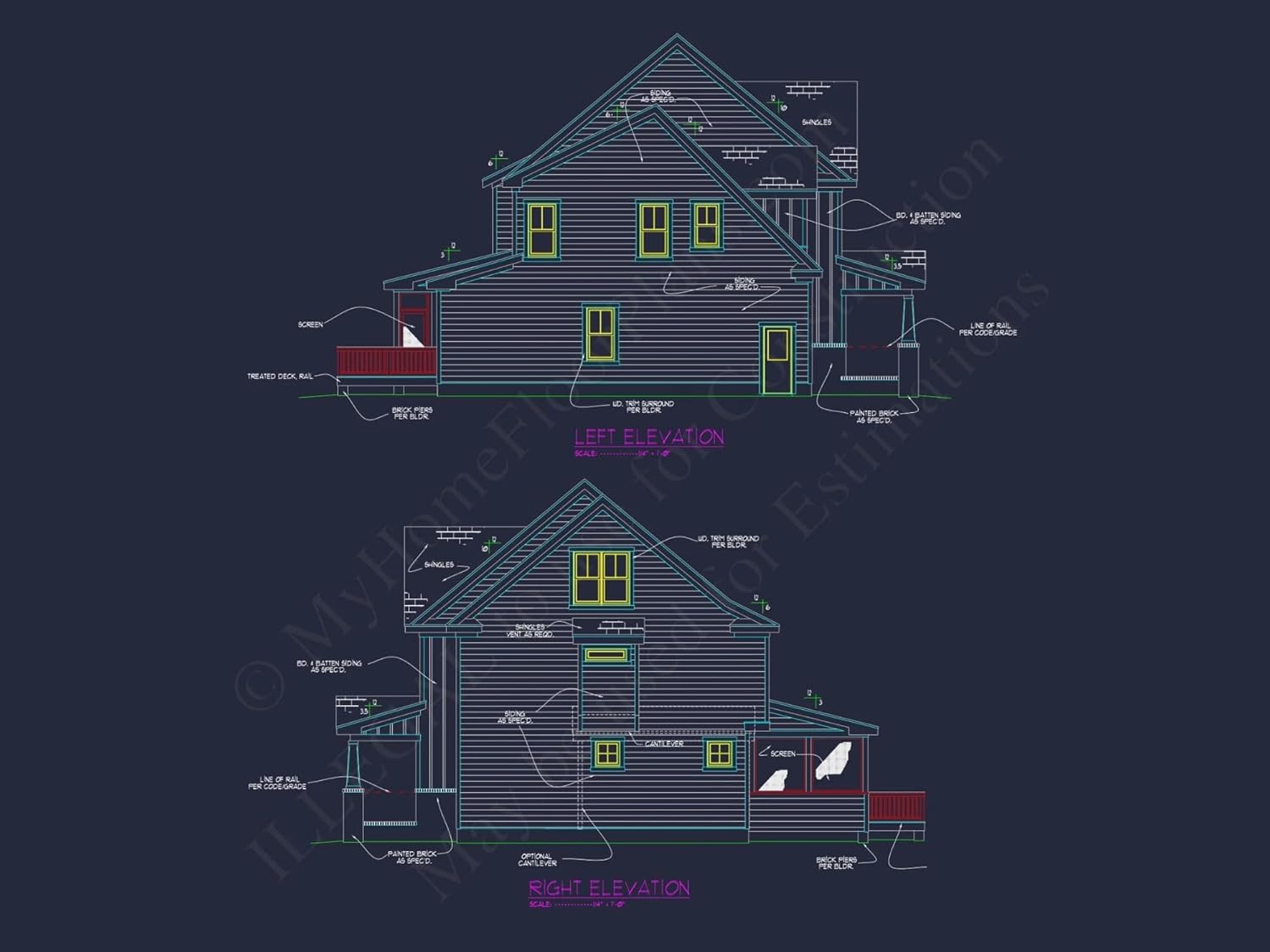 17-1191 HOUSE PLAN - Modern House Blueprint: Spacious Floor Plan & Architectural Designs