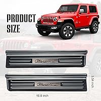 Vista 3 de Rowa - Protectores de umbral de puerta de acero inoxidable 304 compatibles con Jeep Wrangler JL JLU 2018-2025 & Gladiator JT 2020-2025, protector