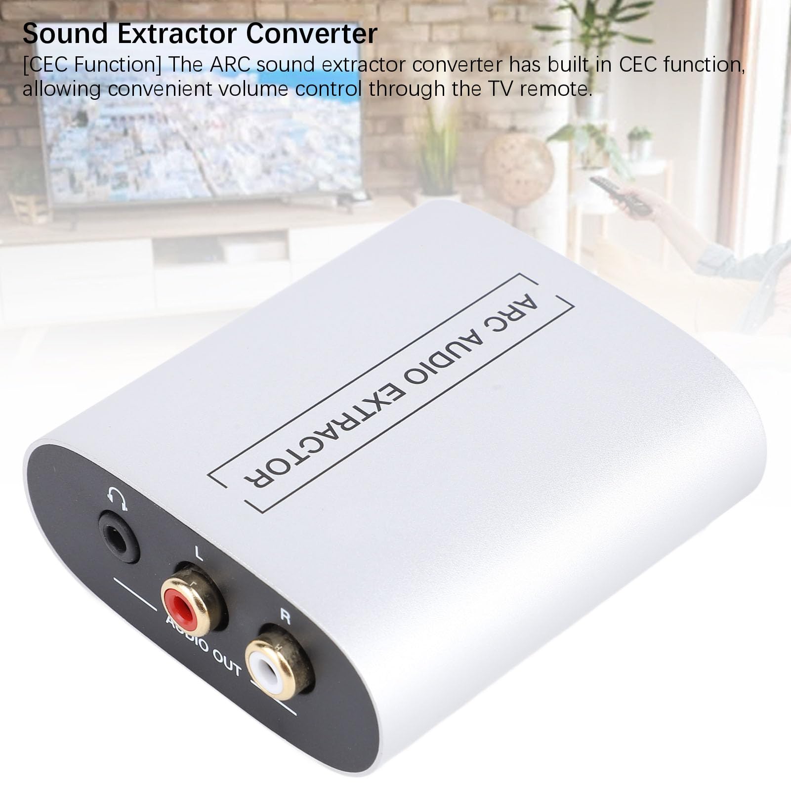 Extractor de Audio de HDMI, 18GPBS HDMI 1.4 Extractor de Separador de Audio HDMI a Extractor de Audio LR AV Coaxial de 3.5 Mm, Función CEC Incorporada