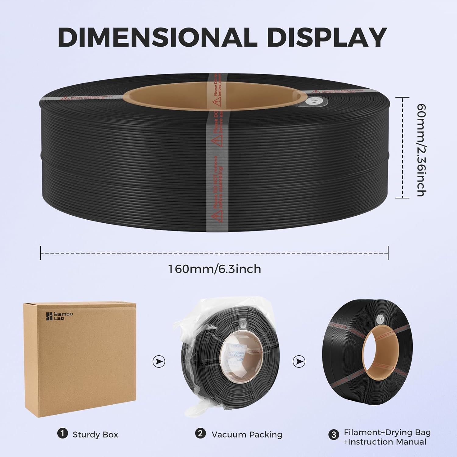 Bamboo PETG Basic Refill Filament 1.75mm 1 KG with RFID for Bambu Lab A1/X1/P1 Series 3D Printers,Strong Toughness,Outdoor Use,3D Printing Filament,No Spool, +/- 0.03mm (Reflex Blue 30603)