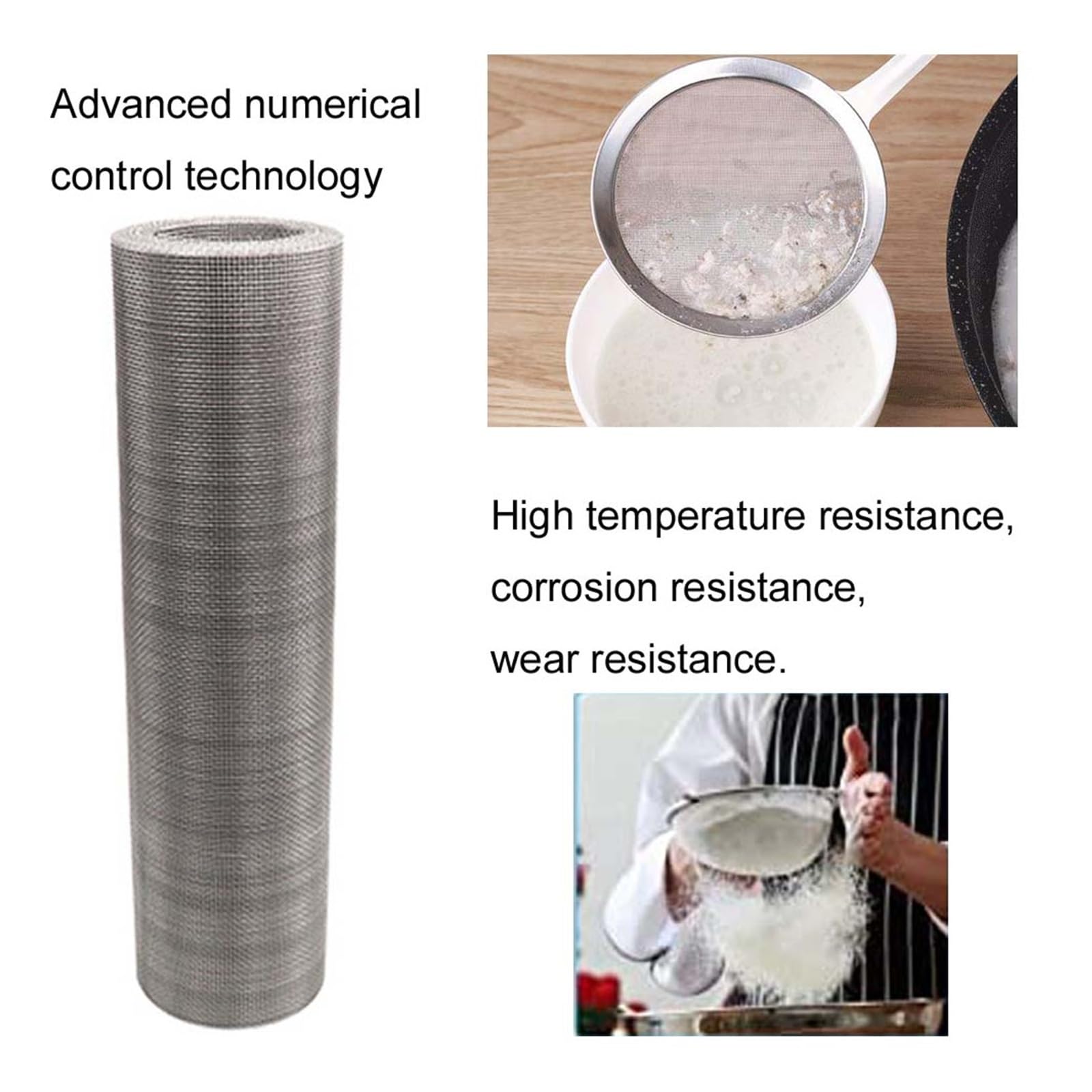 Rete Filtrazione Industriale Acciaio Rete Metallica In Acciaio Inossidabile 40 Mesh - Versatile Per Filtrazione E Protezione Rete 40 Mesh Foro 0 5mm - Foto 2