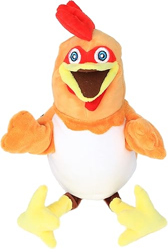 Miniatura 8 de Easfan Juguete de peluche de marioneta de mano de pollo con boca movible para juegos de rol, cuentos preescolar, enseñanza, regalos de cumpleaños
