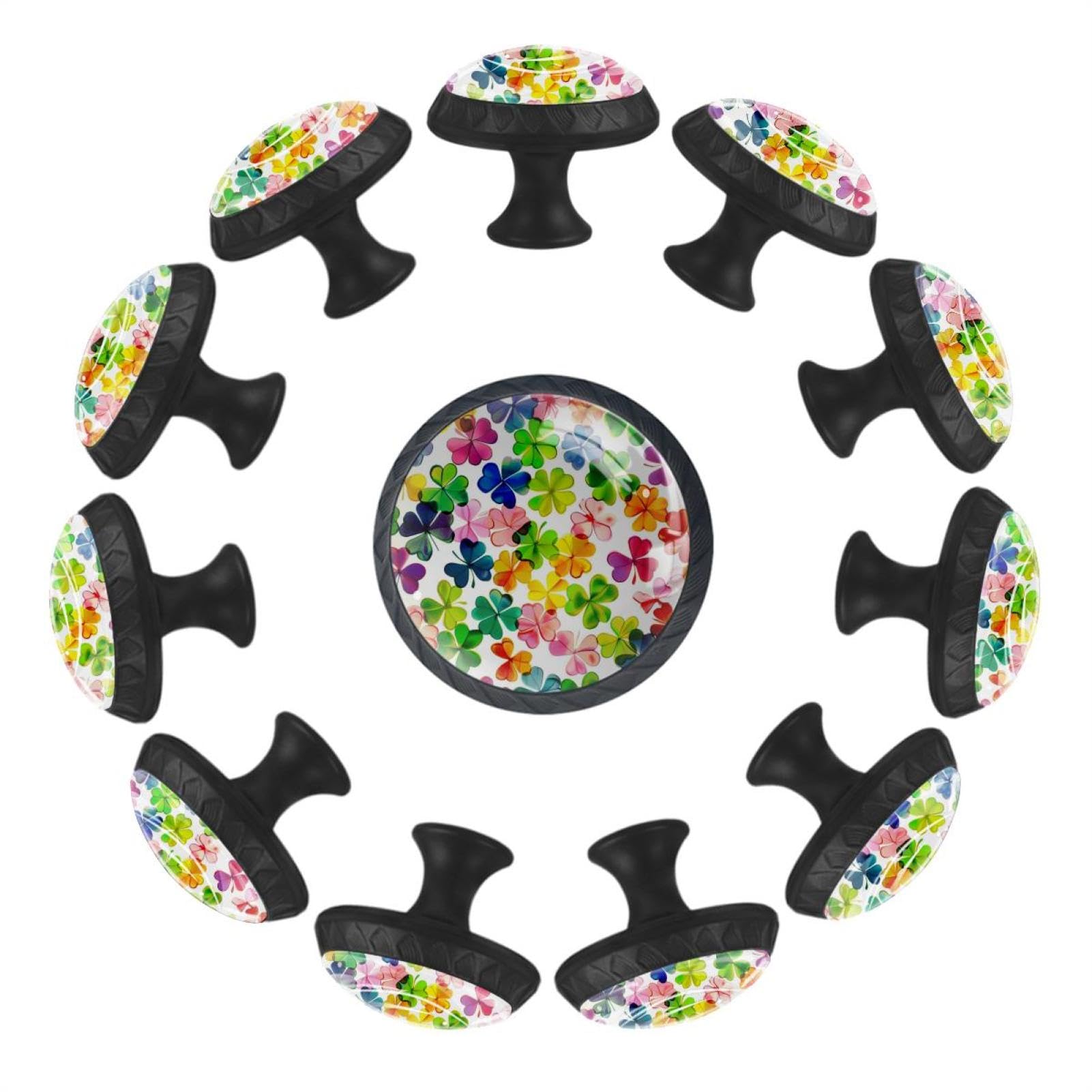Boutons de tiroir en verre de cristal pour meuble (Lot de 12)