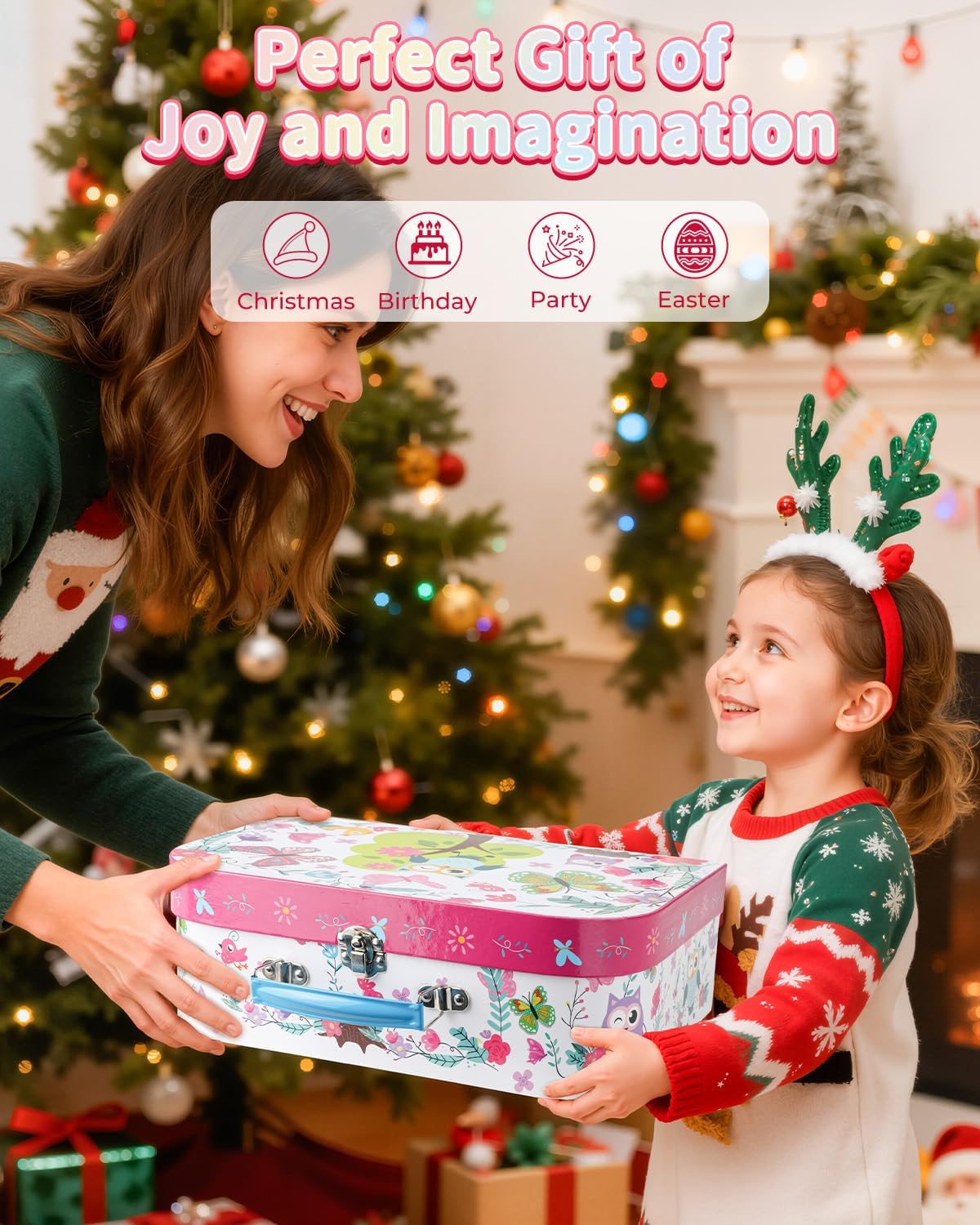 Premium Tea Party Set for Toddlers 3–6 – Durable Toy Tea Set for Sweet Family Tea Time, Cute Pretend Play Kitchen Toy with Desserts & Carrying Case, Birthday