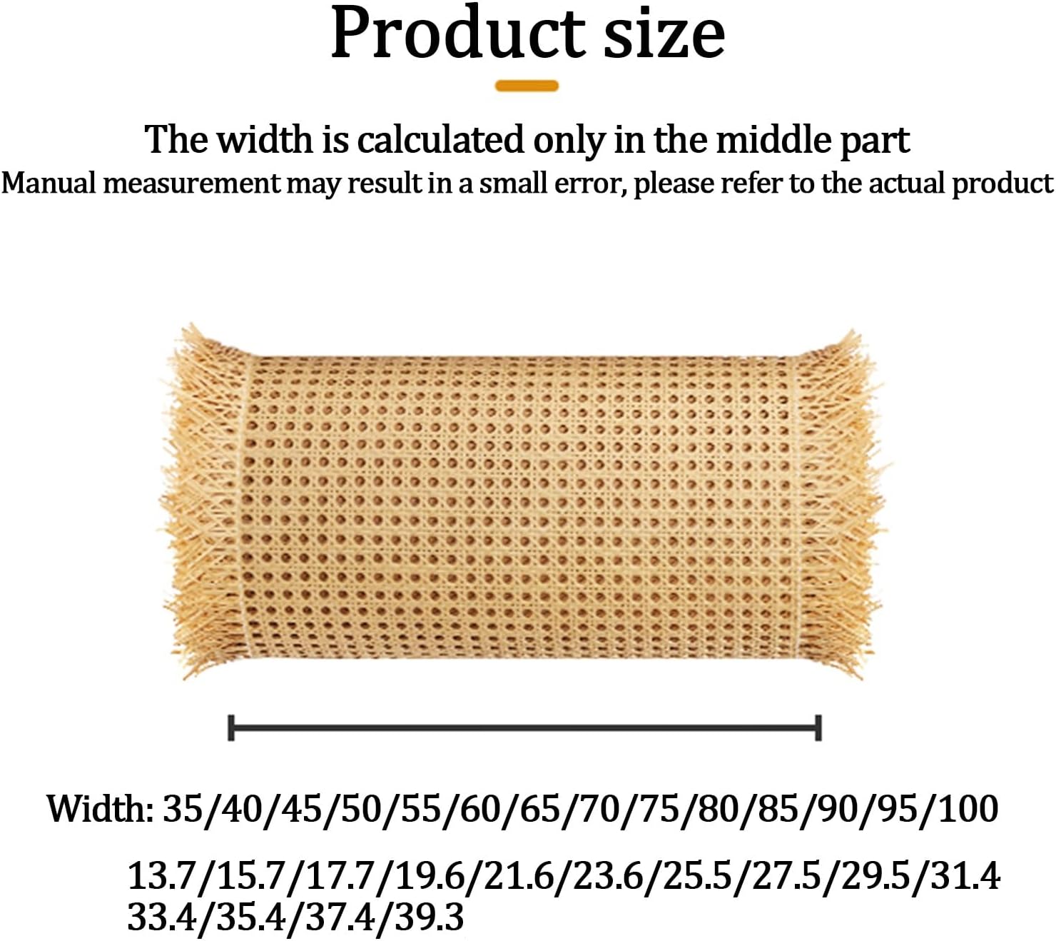 Cane Webbing Roll - Natural Rattan Caning Material for DIY Projects and Furniture Upgrades - Open Mesh Netting Sheet for Home Décor and Crafts