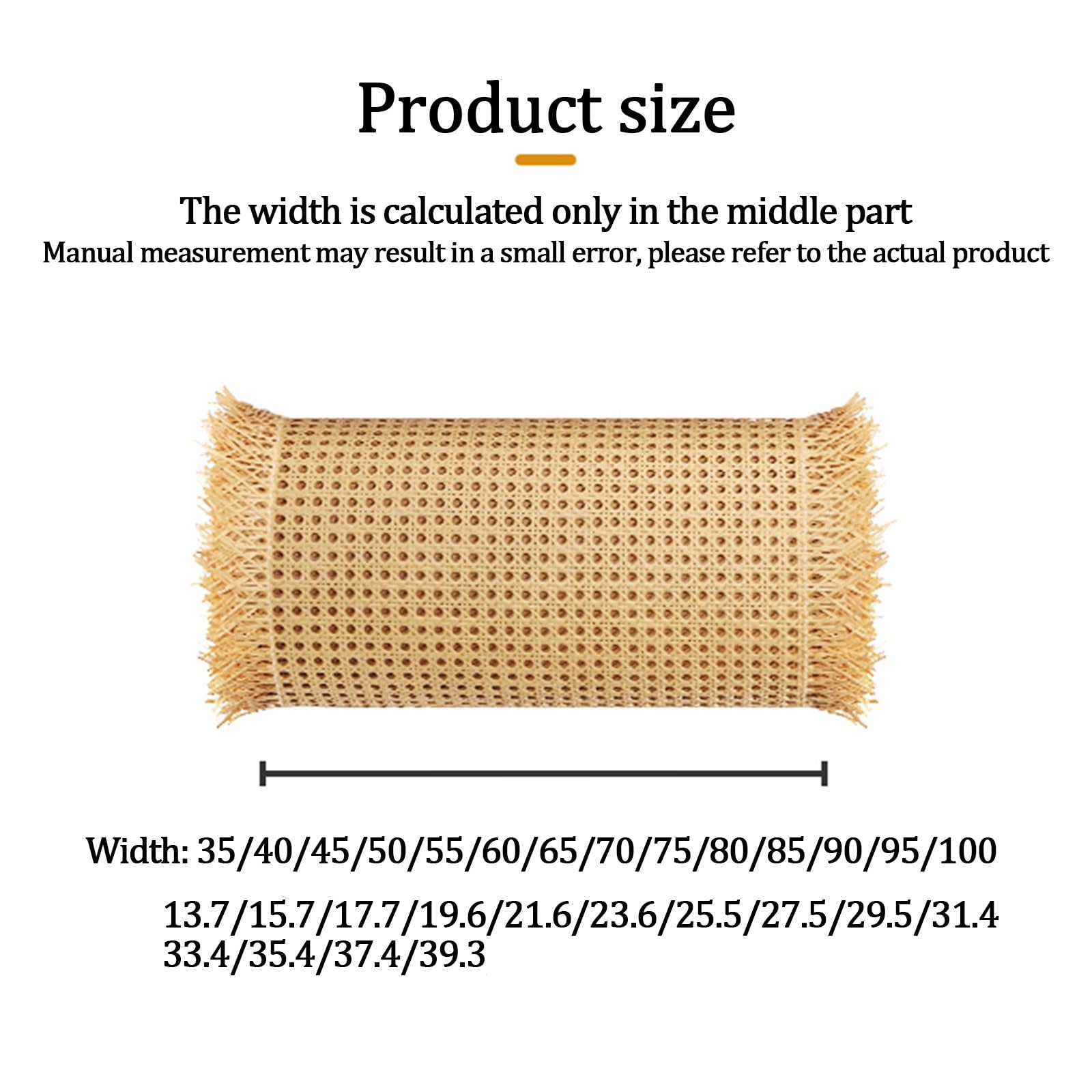 Rattan Rotolo Naturale Paglia di Vienna al Metro Paglia di Vienna per Sedie Rattan Rotolo Impermeabile 50x100cm Rotolo di Canna per Artigianato Fai-da-Te Armadio Sedia Mobili(Brown,60x100cm)