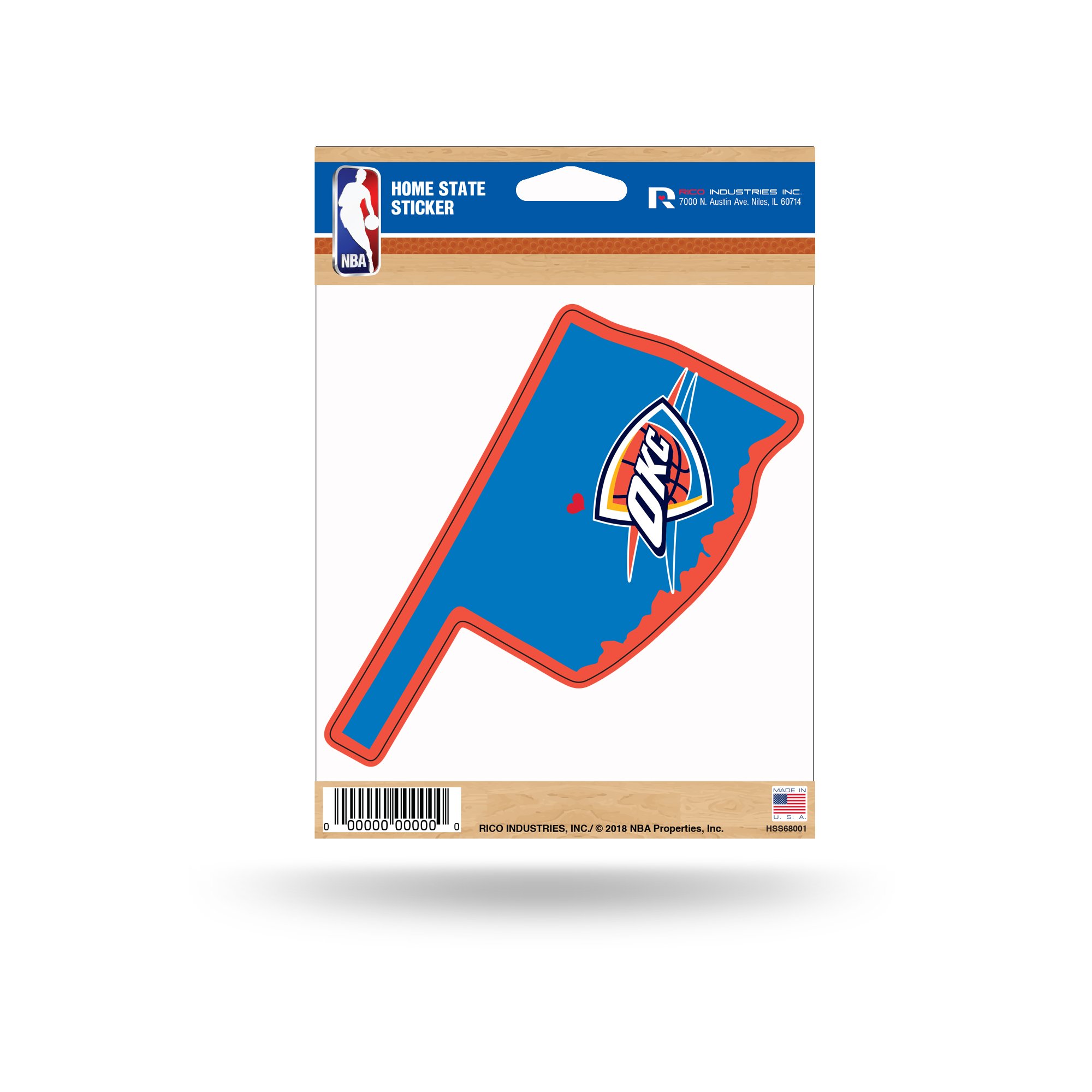 NBA Rico Industries Home State Sticker 5" x 7" Home State Decal
