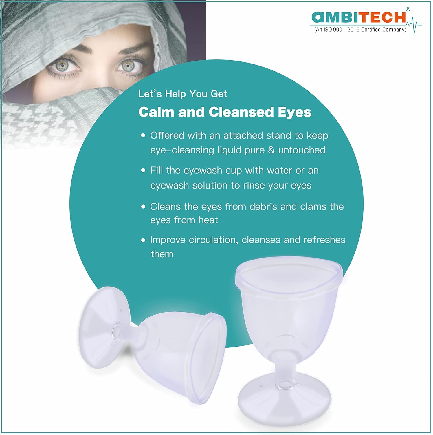 AmbiTech Transparent Eye Wash Cup (Pack Of 1) AmbiTech Transparent Eye Wash Cup (Pack Of 1)