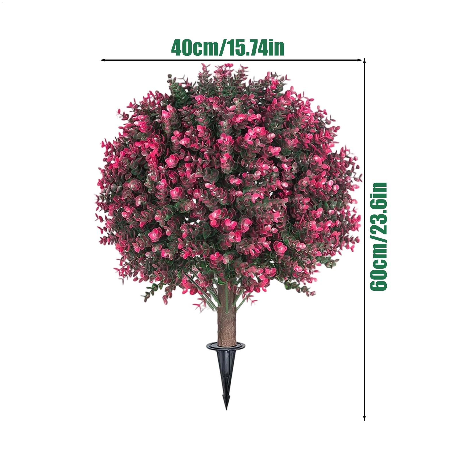 Sztuczne krzewy, odporny na warunki atmosferyczne, 57 cm, sztuczna kula topiary, sztuczne krzewy, do ogrodu, podwórka, werandy, ścieżki, chodnika, krajobrazu, wnętrz, domu, biura, hotelu