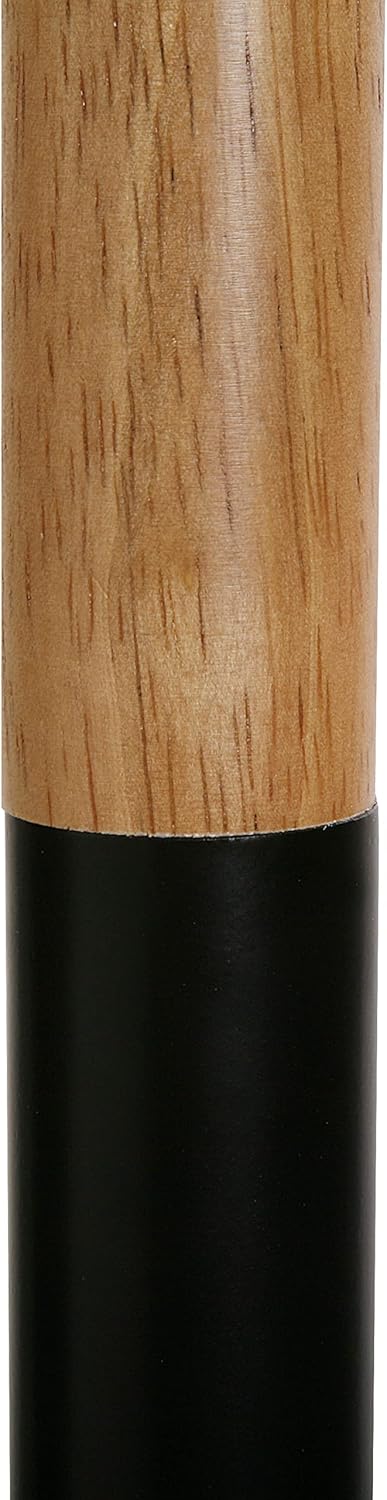 Versa Malmö Floorstanding Coat Rack ideal for hallway or entryway, with 6 Clothes or Bag Hooks or Hangers for the Hallway, Measurements (H x L x W) 171 x 28 x 28 cm, Metal and Wood, Colour Black