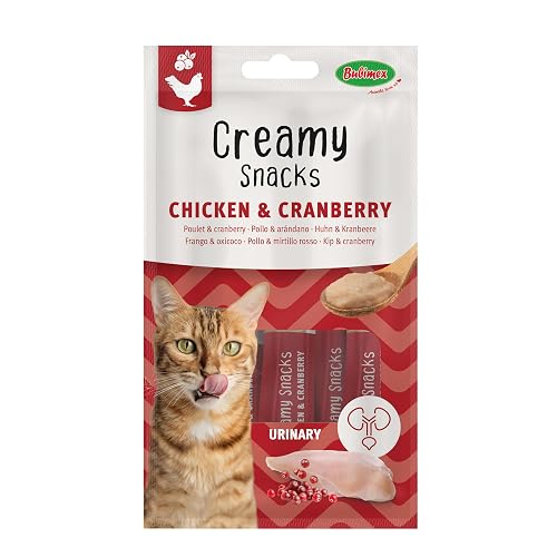 Bubimex - Creamy Snacks Pollo y arándano - Dulces cremas para lamer para Gatos