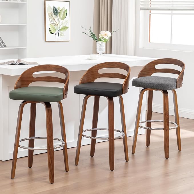 Set de 2 Butacos Giratorios Mid Century 30 pulg Beige miniatura 6