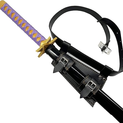 Miniatura 6 de SWCTSY Funda medieval de cuero con espada de rana con cinturón, soporte de vaina de estoque, funda para cinturón, soporte de rana, anillo de clip,