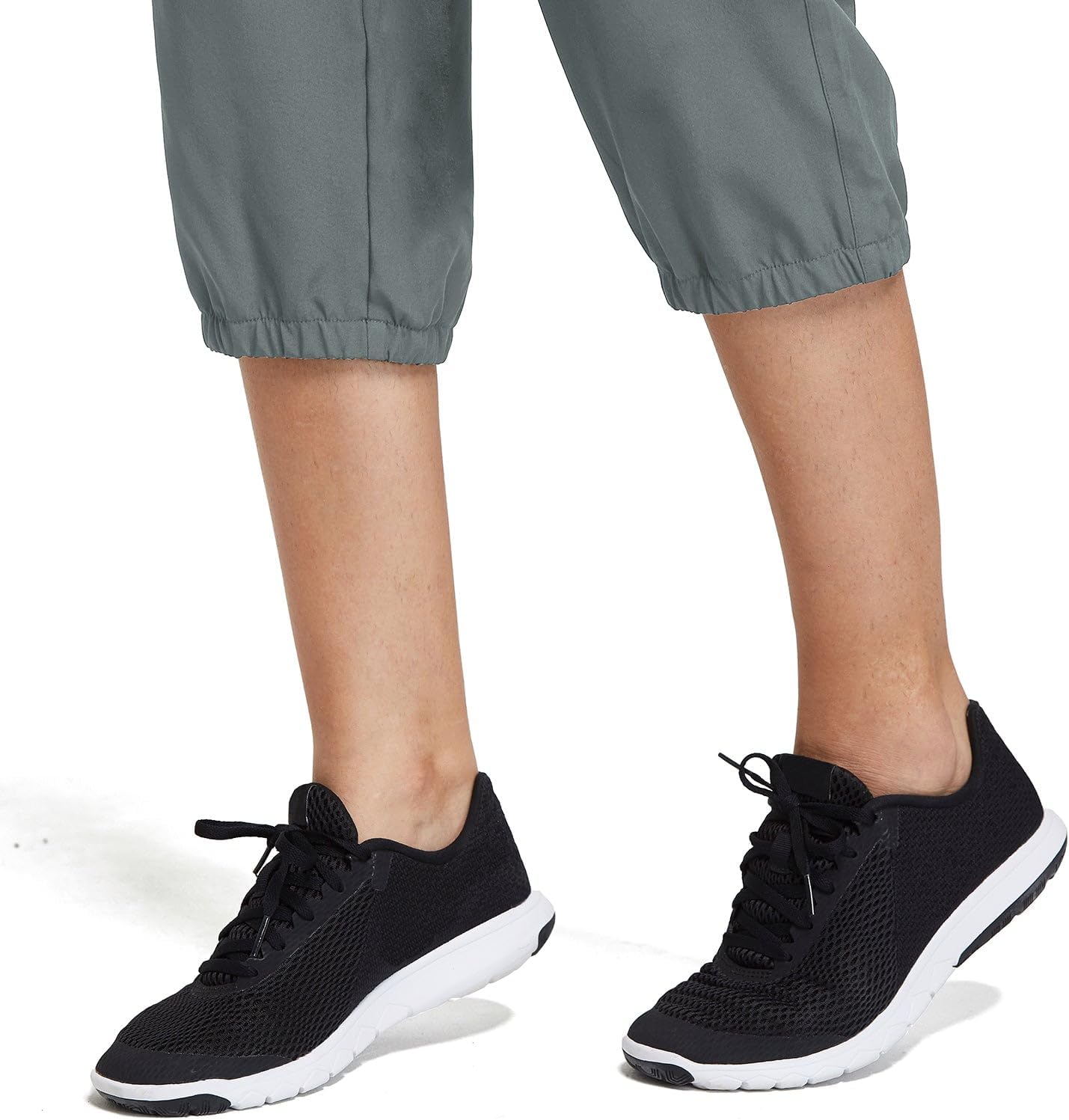 baleaf Women's Lightweight Capri Jogger Hiking Shorts Running Capri Pants Quick Dry UPF 50+ Zipper Pockets