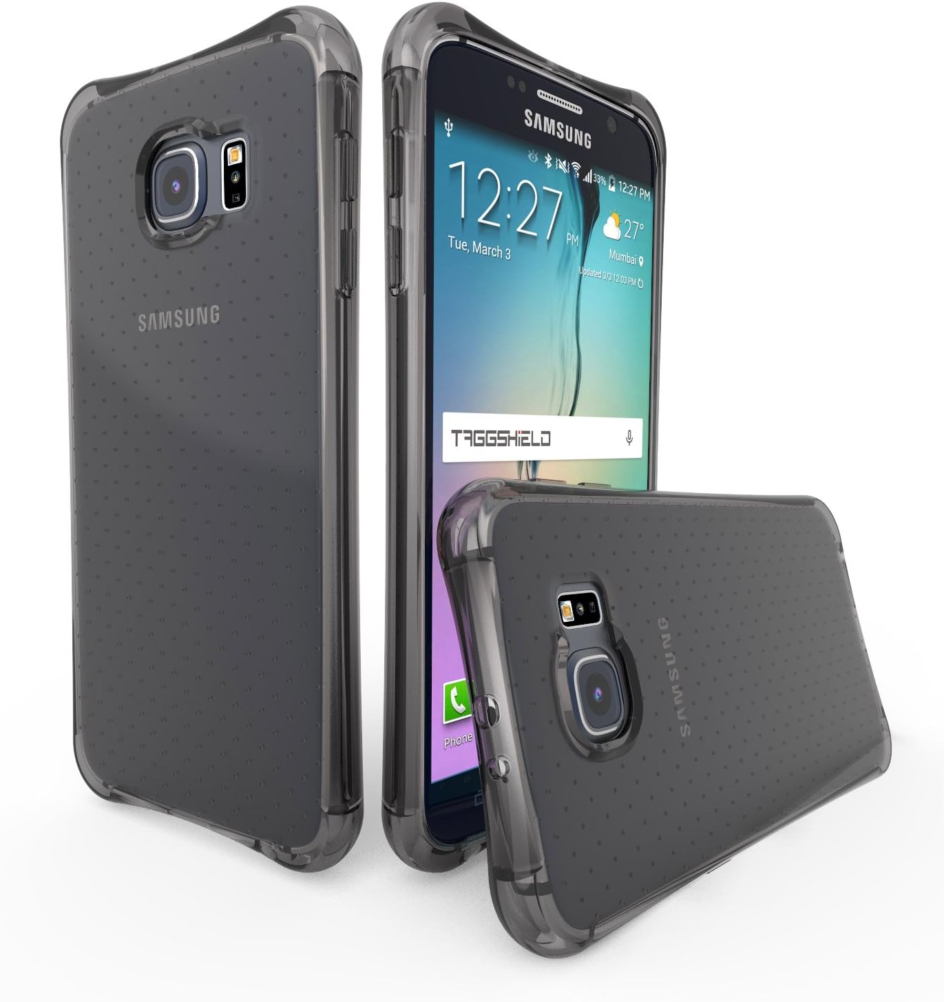 Samsung Galaxy S6 Case, TAGGSHIELD Ultra Slim Bumper Shockproof TPU Transparent Case Cover for Samsung Galaxy S6 (2015 Release)--GREY