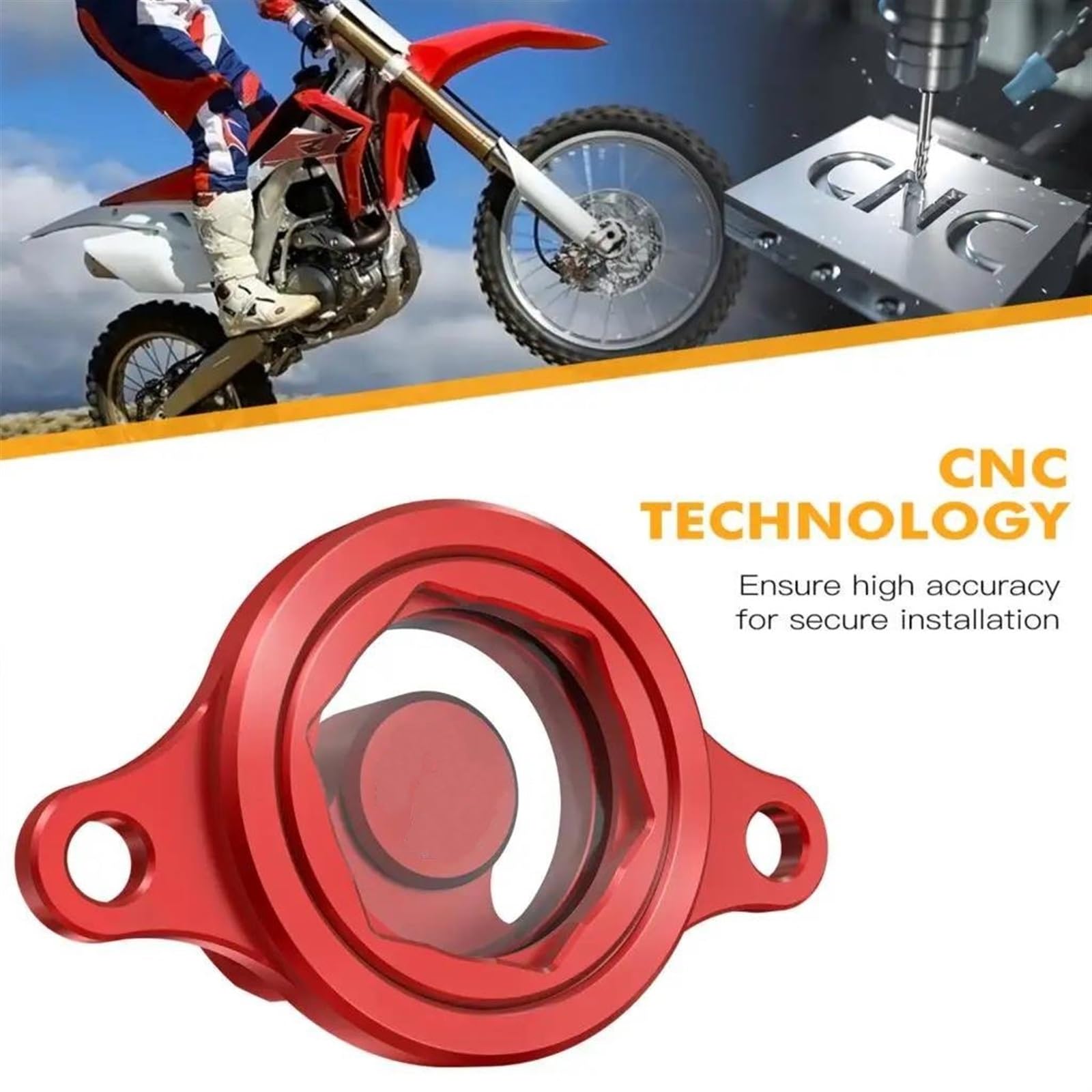 Tapón Aceite Para CRF450R Para CRF 450R 2009-2016 Tapa De Cubierta Transparente De Filtro De Aceite De Motor De Aluminio CNC Tapones Aceite Para Motos