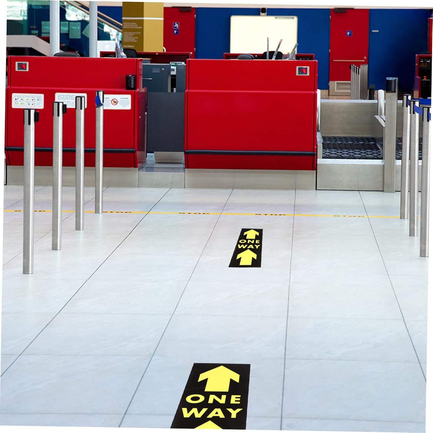 5Pcs PVC Safety Floor Sign Marker for Social Distance Warning