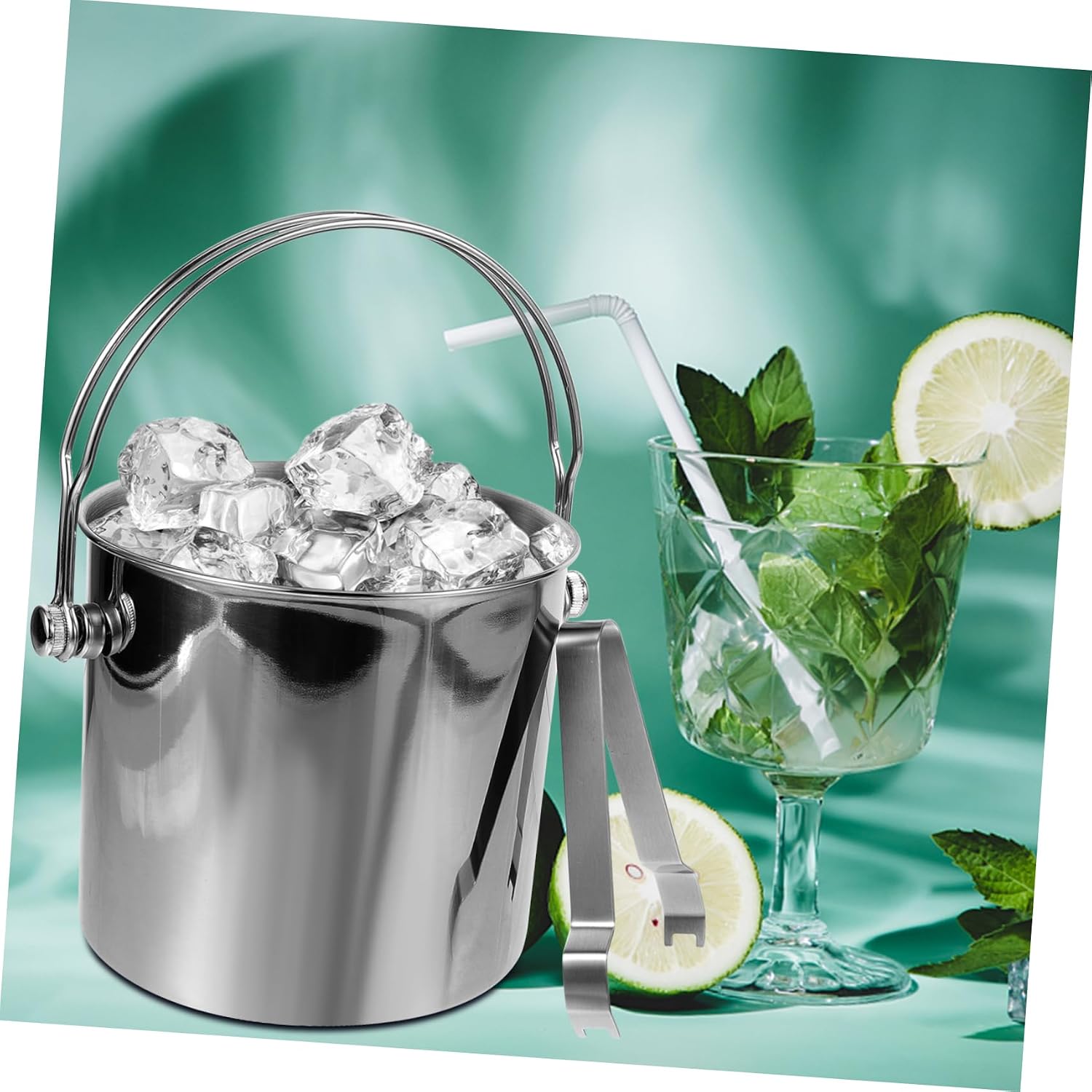 Bucket Tong for Bar Parties Metal Ice Holder Handle for Drinks Scratch-resistant and Easy to Clean
