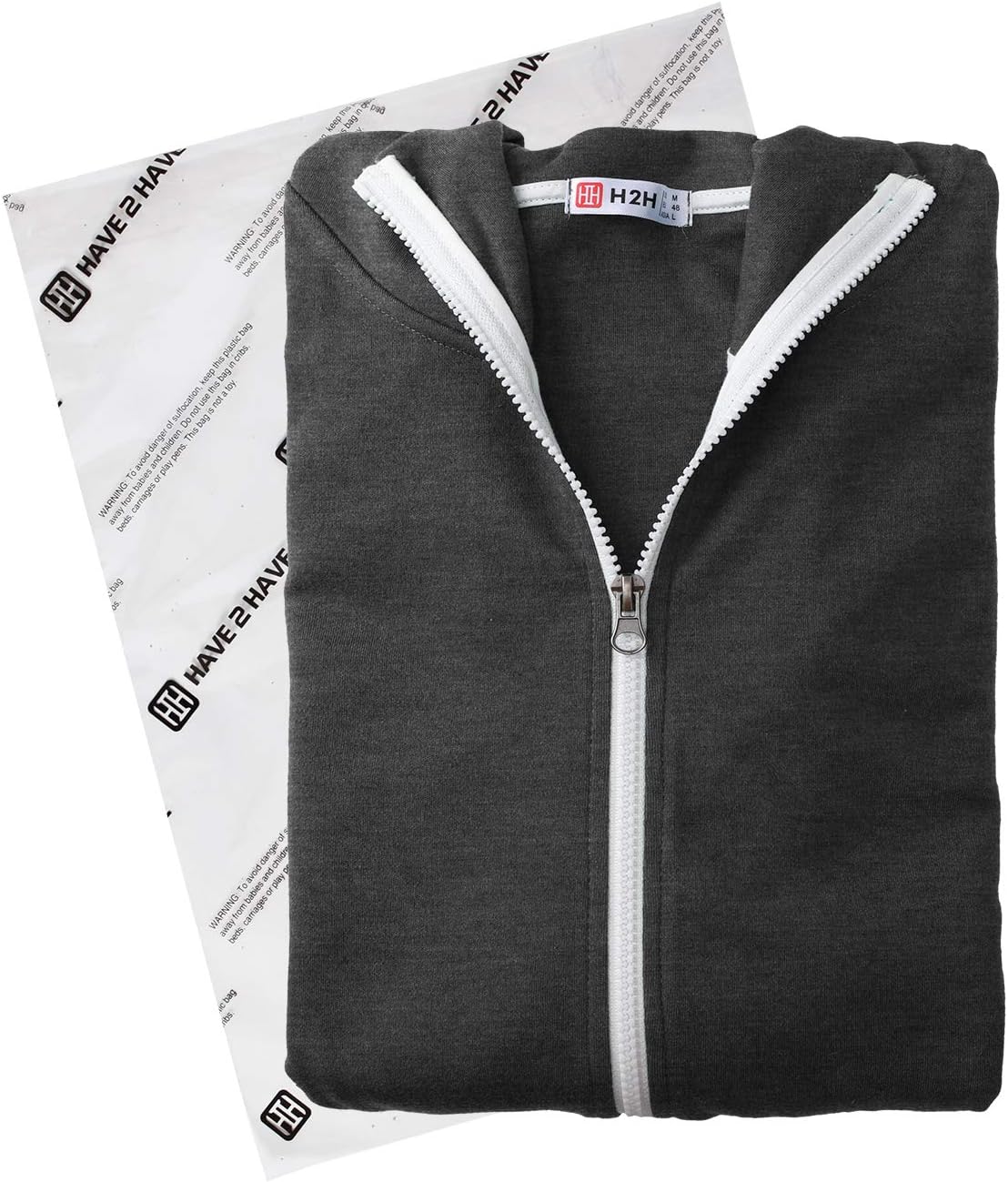 H2H Men's Slim Fit Zip Up Lightweight Long Sleeve Basic American Flag Printed Hoodie SweatShirt - Image 6