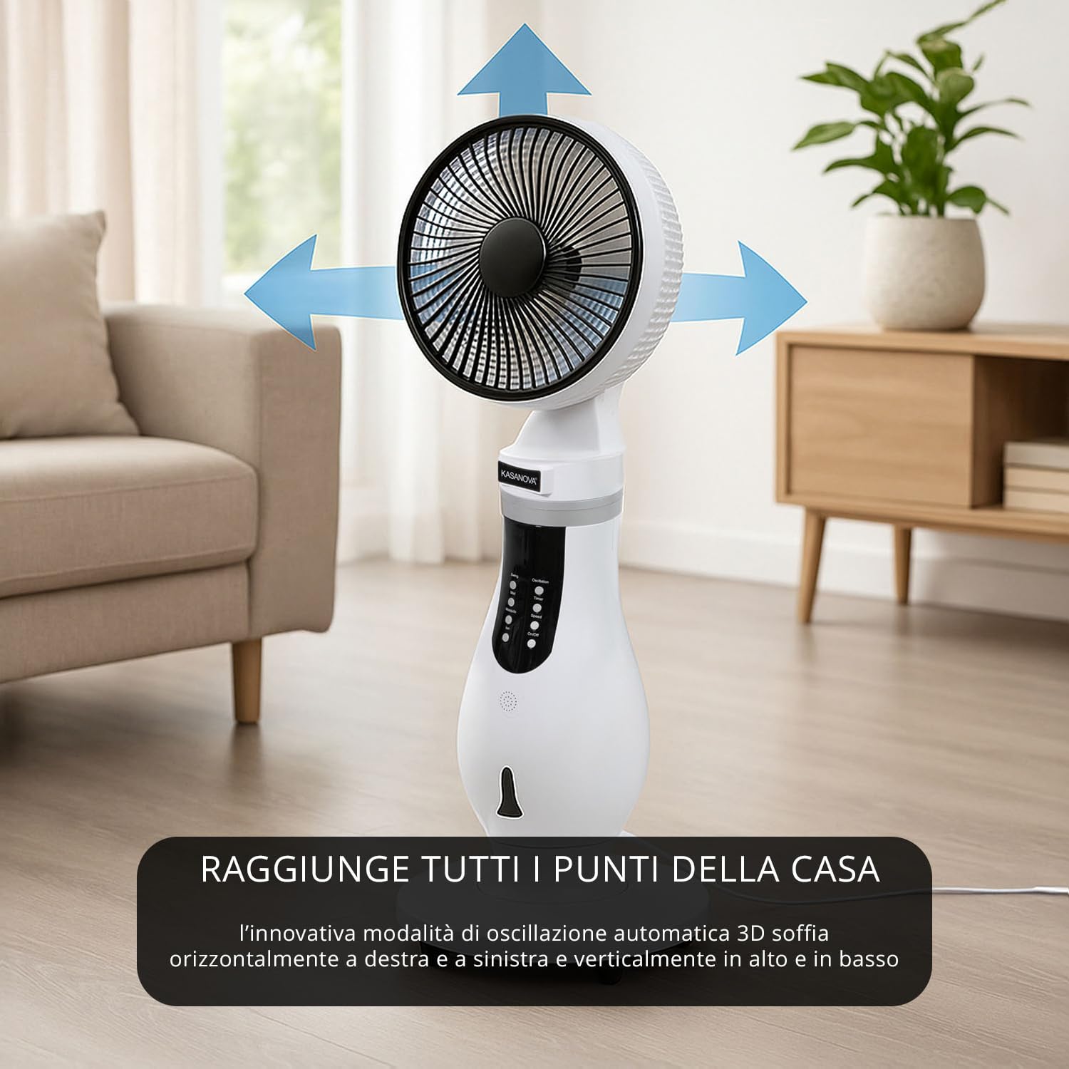 Ventilatore 4 in 1 con oscillazione 3D Combi