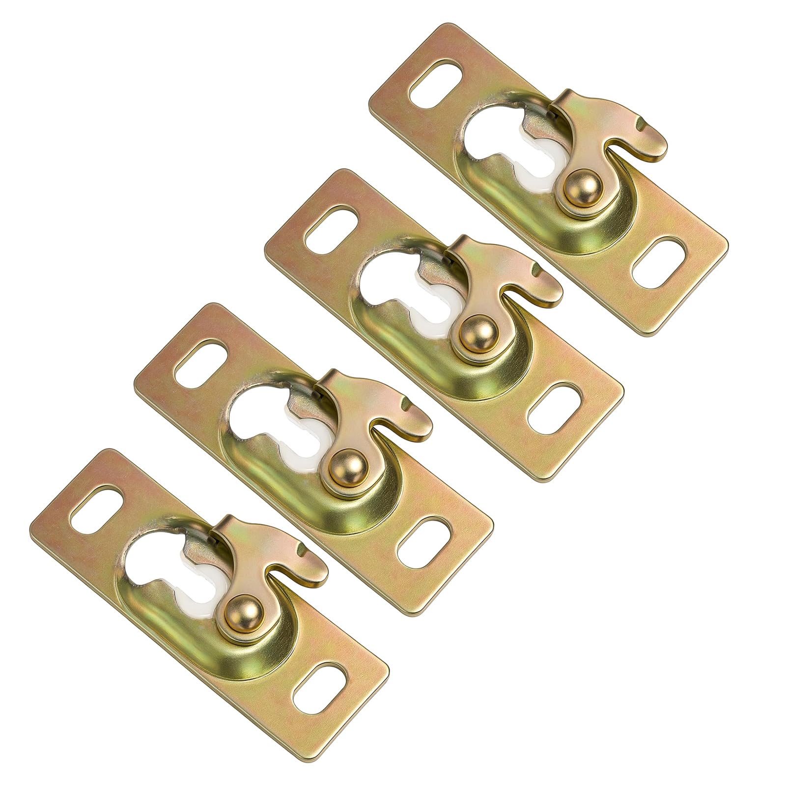 General Pocket Door Hanger Plates Set of 4 Strong Metal Hardware Doors Track Mounting for Smooth Track Installation Door Fastener Brackets