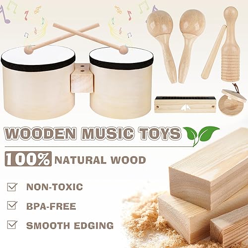 Miniatura 4 de Vanplay Juego de batería para niños, juguetes para niños de 2 a 3 años, instrumentos musicales para niños de 2 a 4 años, regalos de cumpleaños para