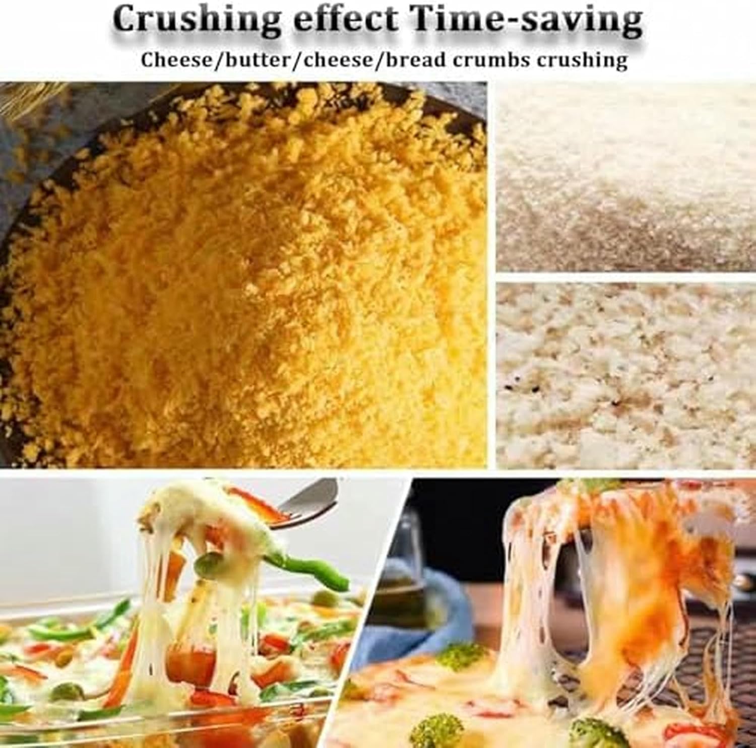 Commercial, Resistant Electric Cheese Grater, 88 -Pound Crushing Capacity/hour With Stainless Steel Bucket For Diners And Catering