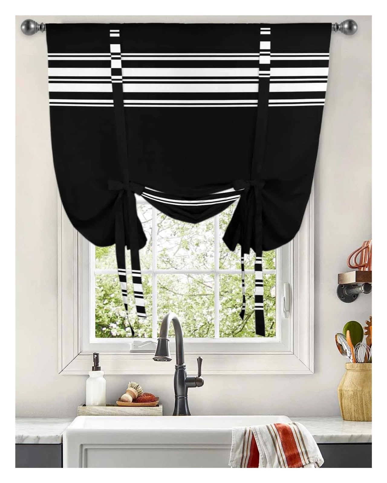 Tenda a pacchetto per finestra, per soggiorno, cucina, tenda romana, decorazione per la casa, tende (117 x 160 cm)