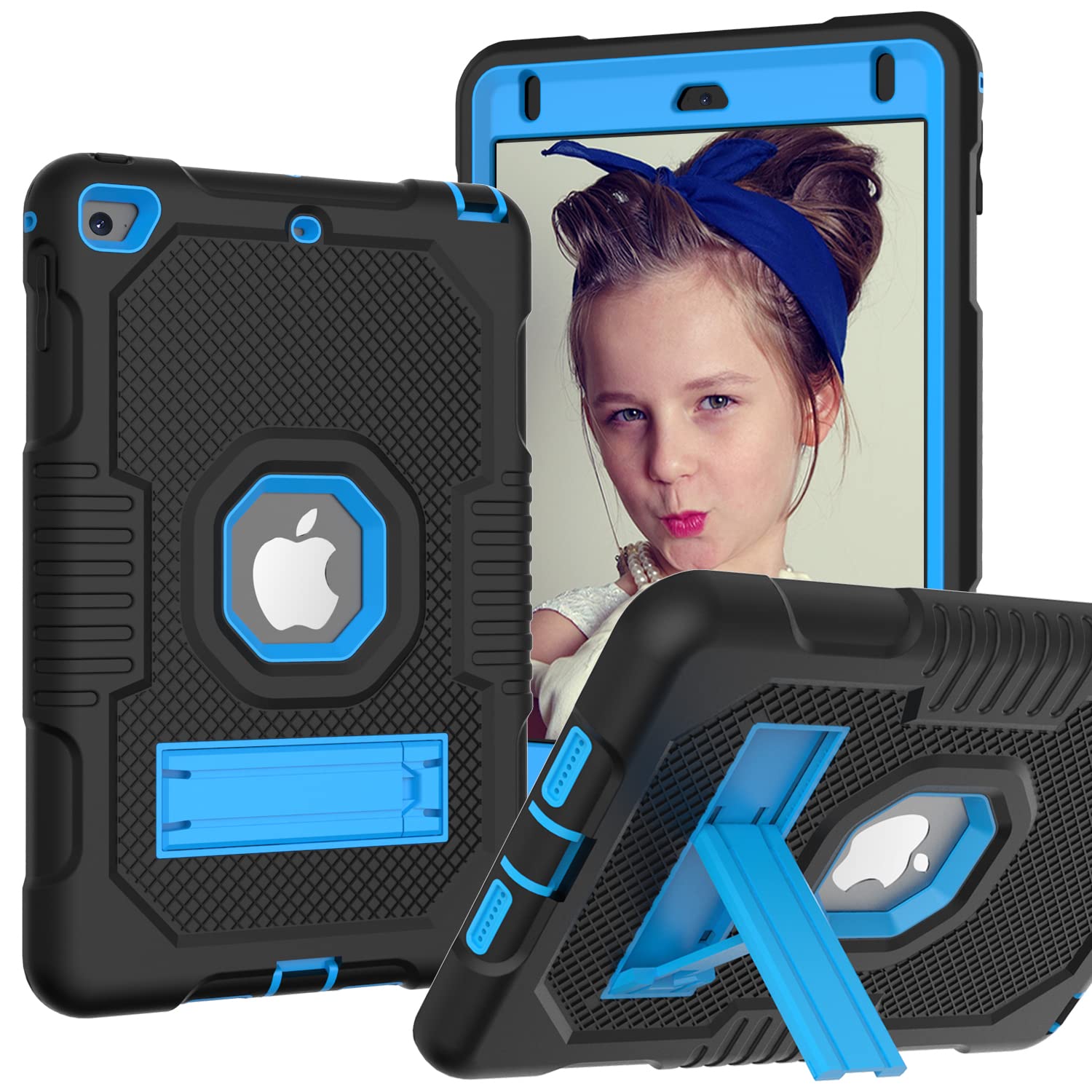 deumdlrs Kids Case Compatible with iPad Mini 5 / Mini 4, Case with Stand Function, Shockproof Lightweight Protective Case for iPad Mini