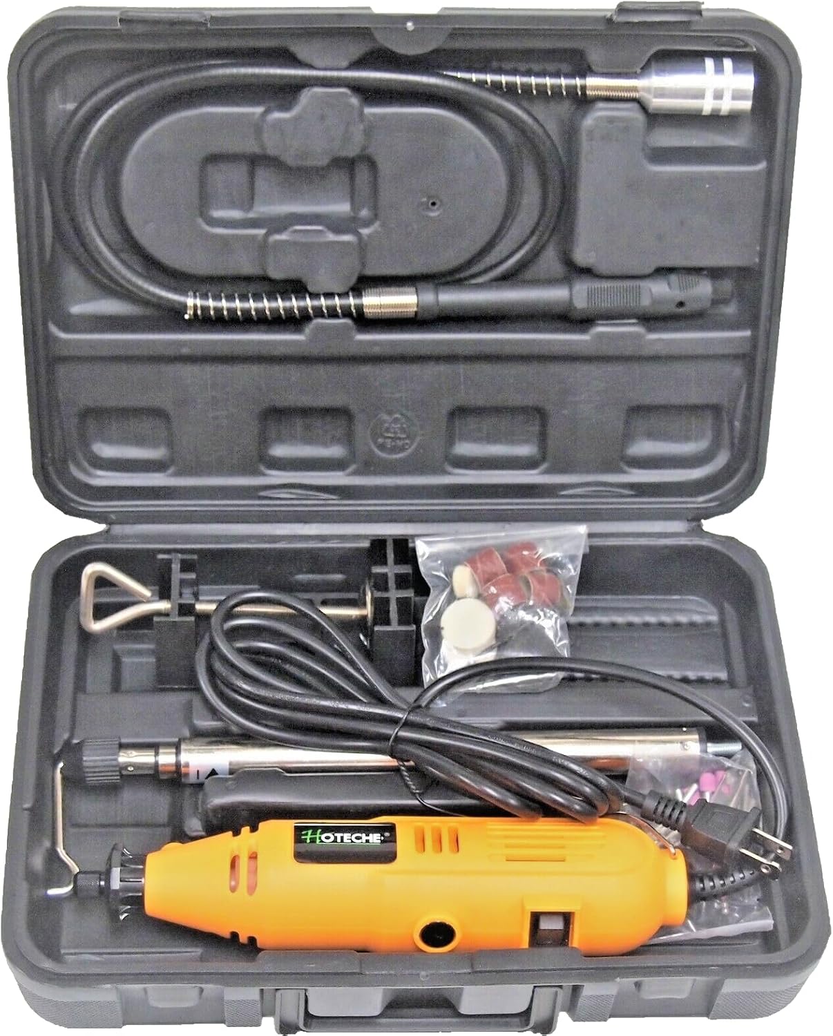 40PC Rotary Tool Kit Die Grinder Polisher Flexible Shaft Stand