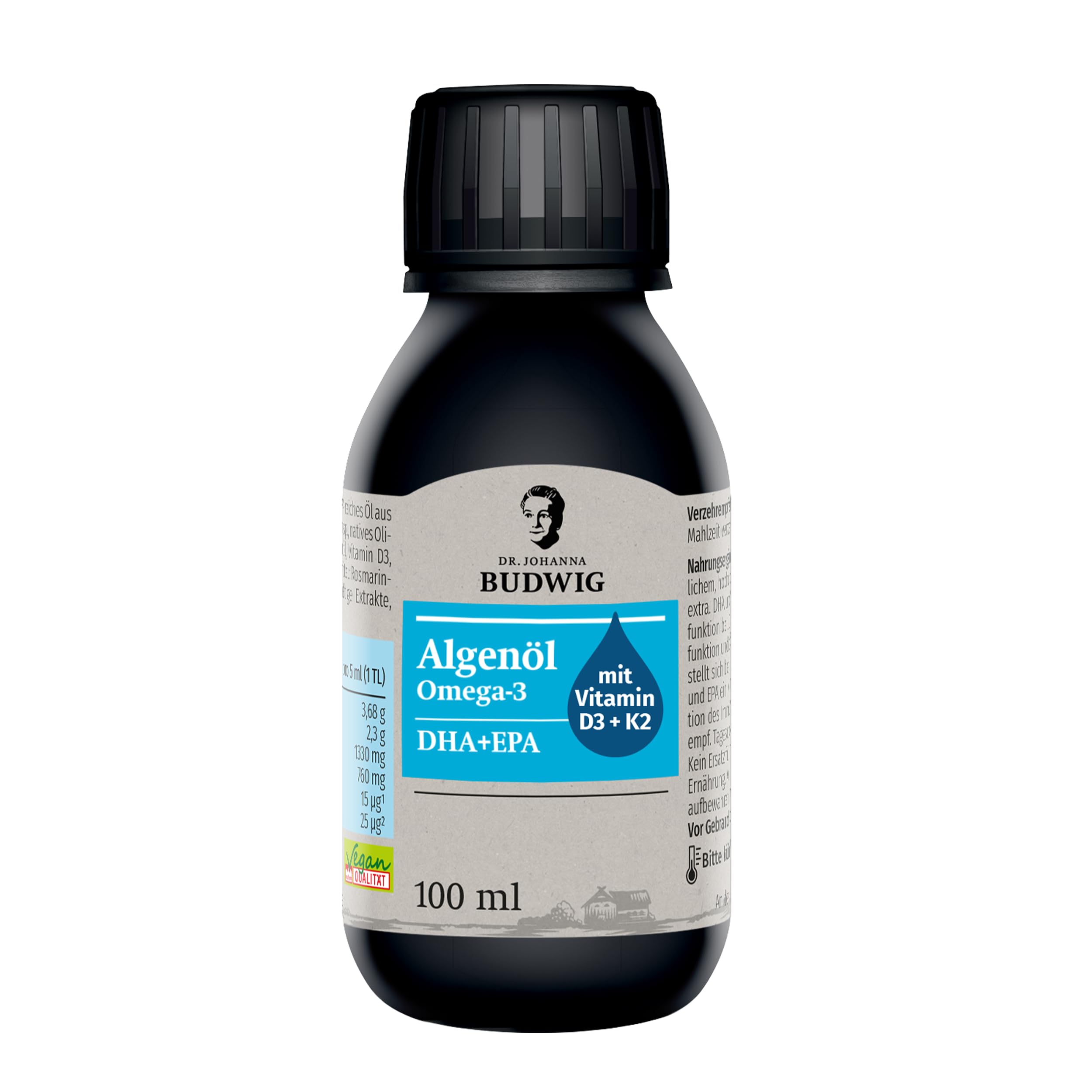 Dr. Budwig Premium Omega 3 Algenöl Vegan Pur (100ml)