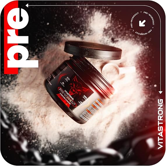 Pre Workout Powder 300g, Complex with Vitamin B12, L Citrulline, Beta Alanine, Caffeine, Taurine, AstraGin, Panax Notoginseng, Alternative to Pre Workout Gummies (24 Servings (Pack of 1), Orange)