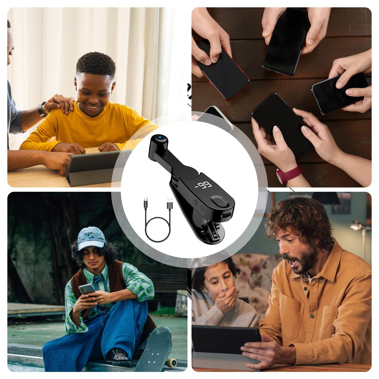 Auto Screen Clicker - Tapeur de Clics Continu - Déclencheur Téléphone pour Jeux Shopping Récompenses Simulation Doigt Rapide sur Smartphone