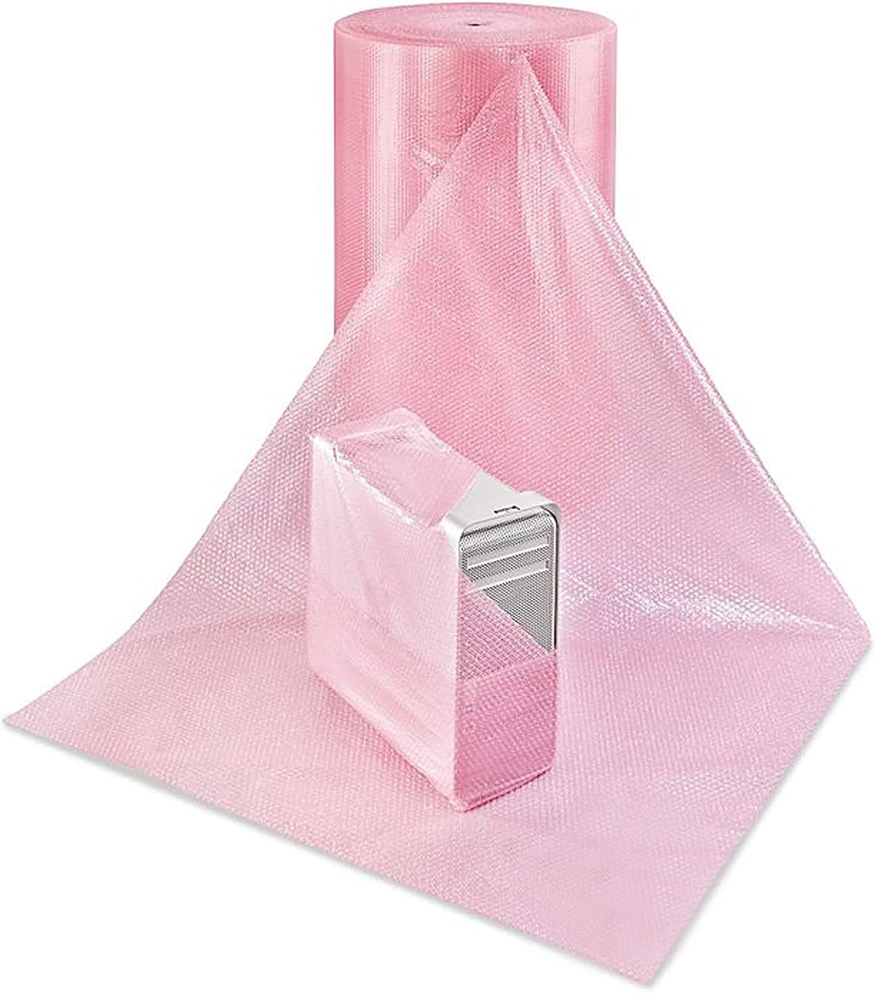 500mm x 50m Pink Antistatic Bubble Wrap Roll - Small Bubble Wrap - Used to Protect Electrical Products from Static Damage (Pink Rolls)