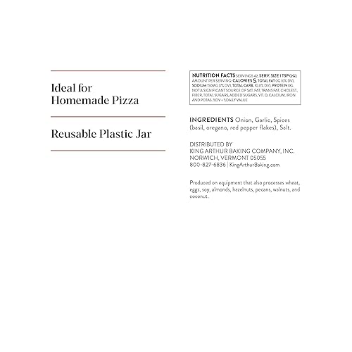 Vista 4 de King Arthur Flour Condimento para Pizza Hecho en Estados Unidos, Certificado Kosher, 3 Onzas