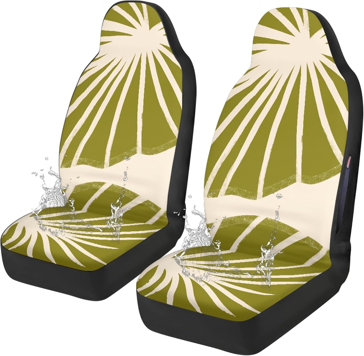 Waterproof 2 Front Car Seat Covers for Car Truck Sedan SUV, Beach Car Seat Cover,Durable Automotive Seat Cover, Bucket Seat Cover, Protective Interior Accessory, Car Gifts