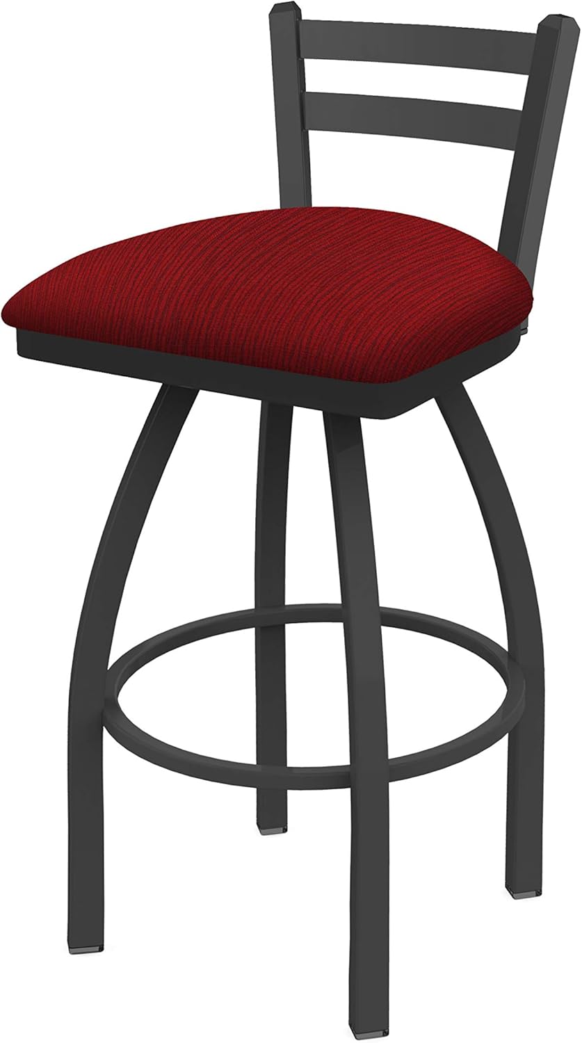 HBS 411 Jackie Low Back 18" Swivel Vanity Stool with Pewter Finish and Graph Chalice Seat