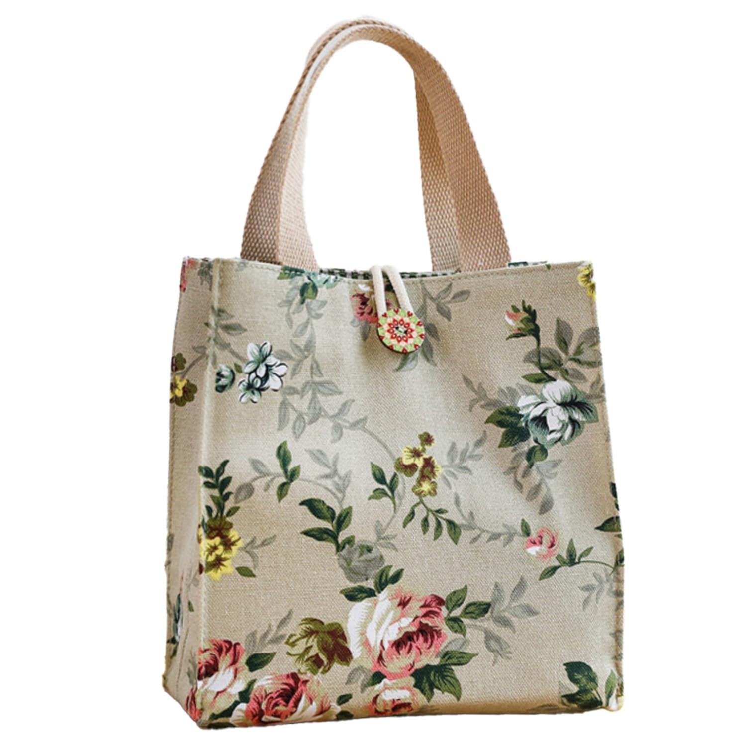 SNDEC Canvas Small Tote Bag for Girls and Women, Cute Mini Preppy Aesthetic Tote, Bible Bag