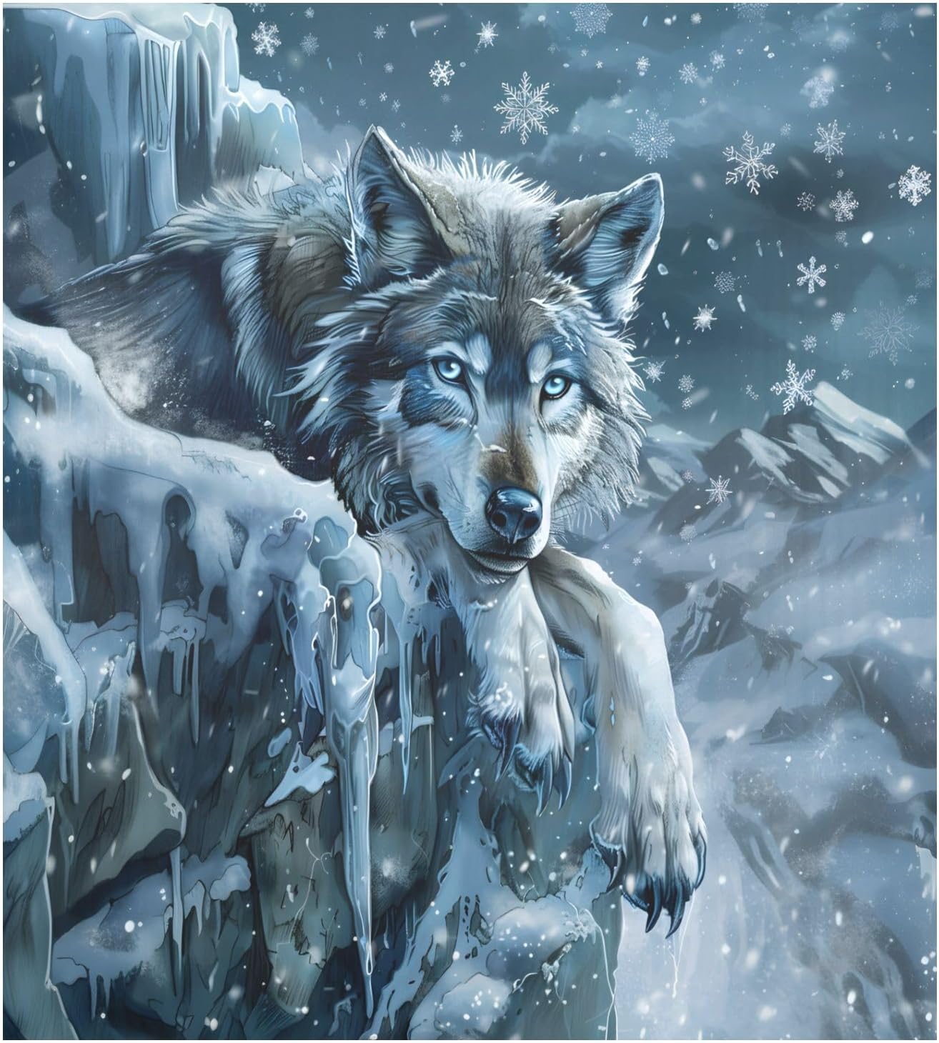 Dishwasher Magnet Cover Large Magnetic Stickers Wolf Winter Front Dishwasher Cover Reusable Decal for Home Kitchen Refrigerator Decorative Lid Washing Machine Laundry