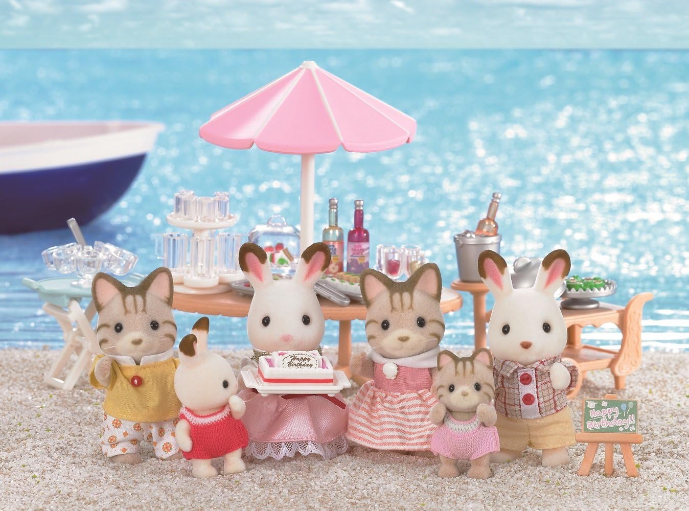 EPOCH Sylvanian Families Seaside Series Seaside Birthday Party