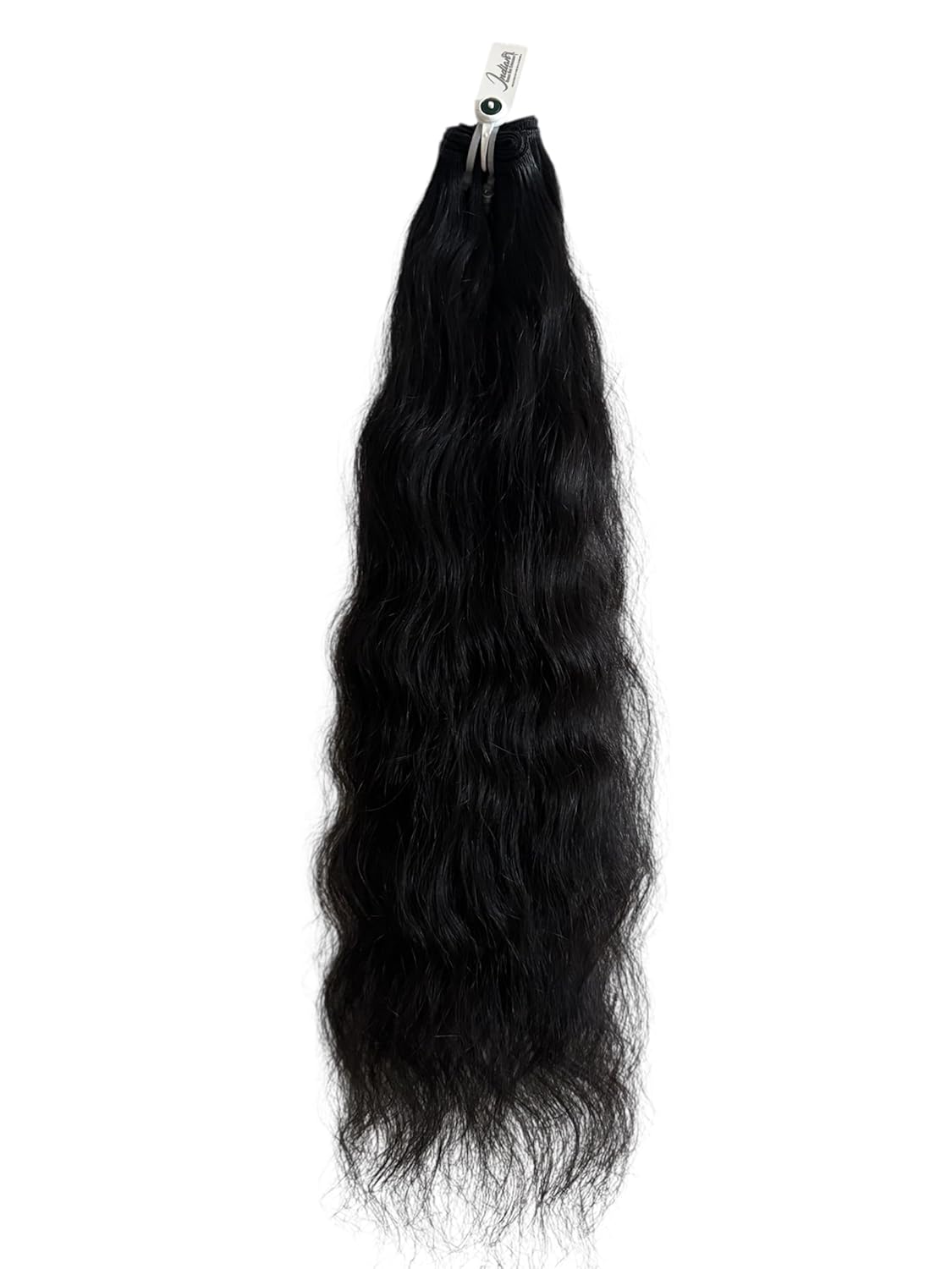 Raw Indian Virgin Human Hair Bundles Natural Wavy Extensions for Women's – Single Donor, Unprocessed Double Weft Bundle Deals (Natural Black, 20 inch+ 22 inch +24 inch)