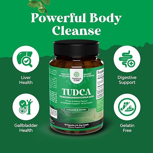 Miniatura 3 de Suplemento TUDCA de sal biliar avanzada  Extra Strength TUDCA 500mg por porción Sales biliares para apoyo renal y hepático de vesícula biliar  Ácido