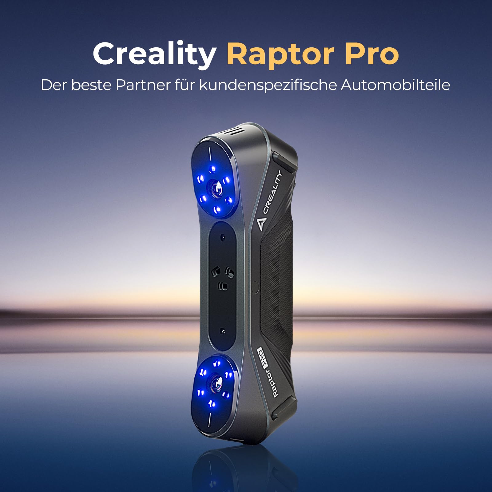 Creality Raptor Pro 3D Scanner, Bester Partner für Auto Custom, 22 Kreuz +7 parallele blaue Laserlinien, volumetrische Genauigkeit: 0,02 mm + 0,08 mm/m, Objekte zwischen 5-4000 mm