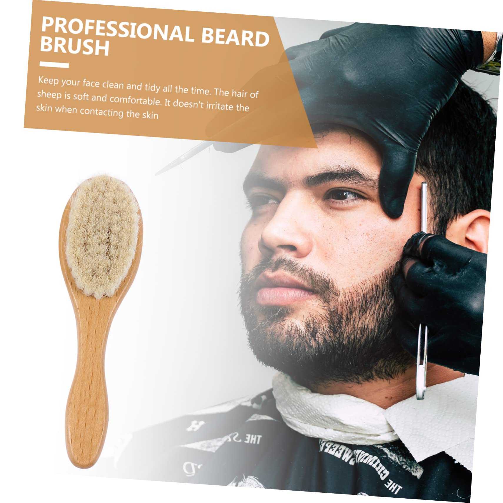 Beavorty 6 Pz spazzola per di lana spazzola da tascabile barba di lana strumento di depilazione spazzola per lo styling della barba pulito spazzola per la pulizia